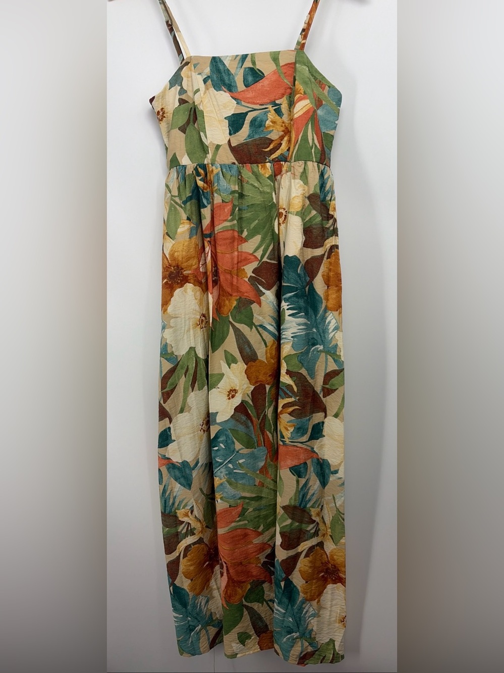 Calypso ST Barth Sleeveless Maxi Dress Floral Smocked Tropical Boho Small NWOT